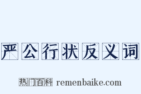严公行状反义词是什么意思的图片